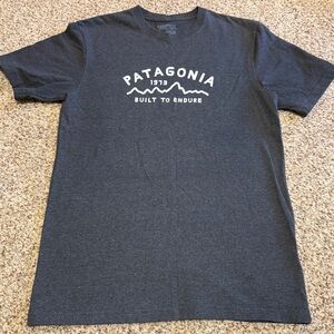 Patagonia Mens Tee Cotton Charcoal Size S